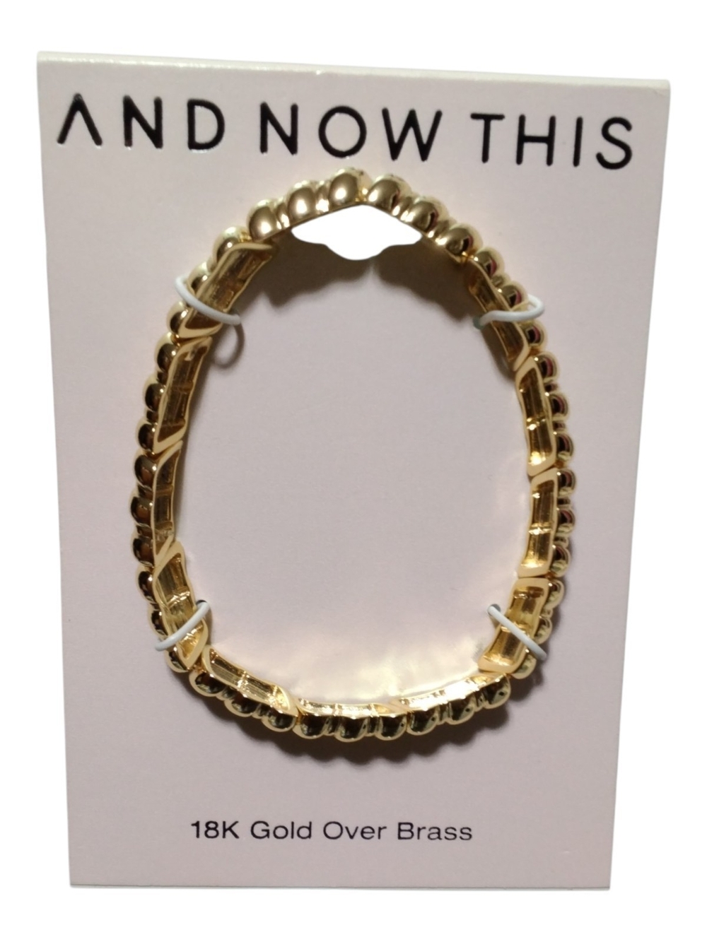 And Now This Gold Link Stretch Bracelet